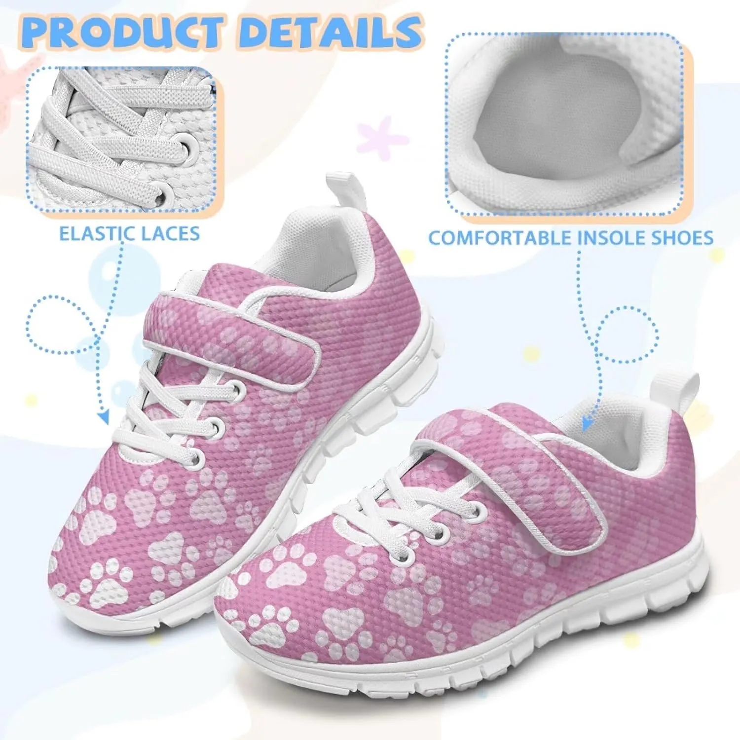 Slip On Sneakers for Girls Boys Kids Active Athleitc Trainers