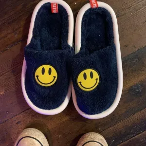 Smiley Slippers - Navy Blue