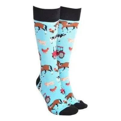 Sock Society Farmyard Socks Light Bluefar