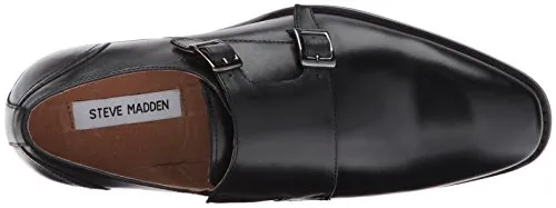 Steve Madden Men's Elvin Oxford, Black Leather, 9 US/US Size Conversion M US