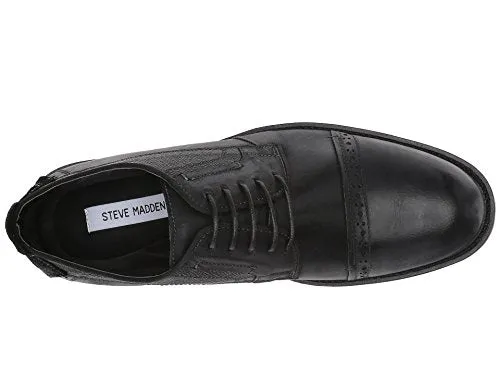 Steve Madden Men's Shandy Oxford, Black Leather, 11 US/US Size Conversion M US
