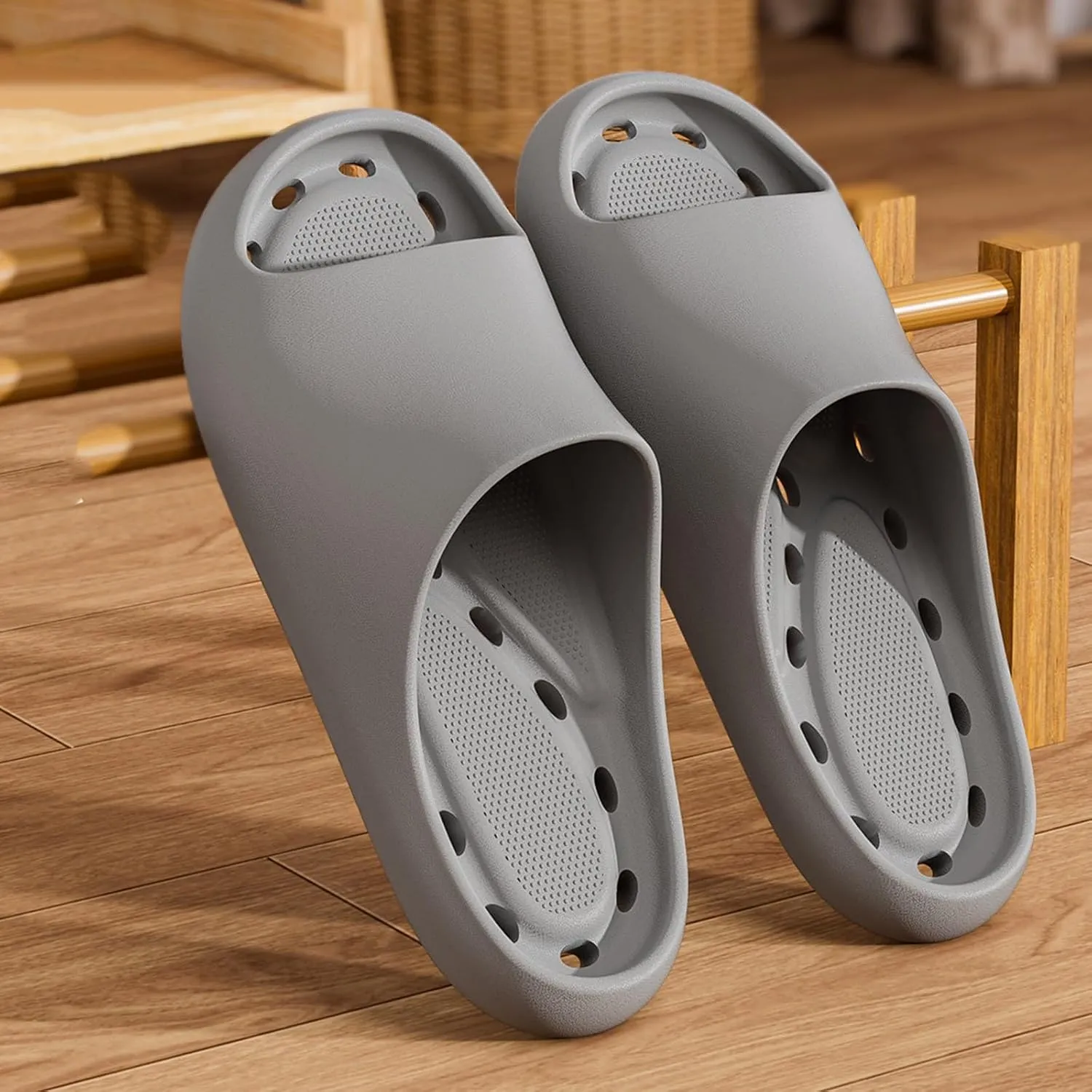 Summer Slides Sandals for Women Bathroom House and Pool Sandals Soft Soled Slides Shower Slide Sandal for Women