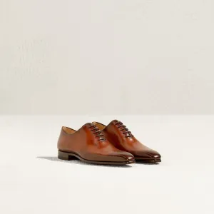 Tan Leather Venara Whole Cut Oxfords - Formal Shoes - AW24
