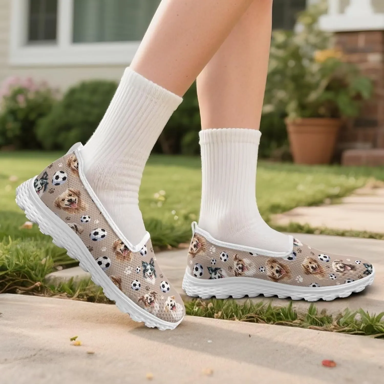 Trainers for Women Slip On Loafers Walking Running Shoes Mesh Low Top Sneakers Lightweight Athletic Trainers