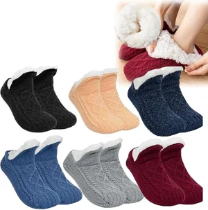 Truecups Socks, Fleece-Lined Non-Slip Thermal Slippers Socks, True Cups Slippers - for Women Men