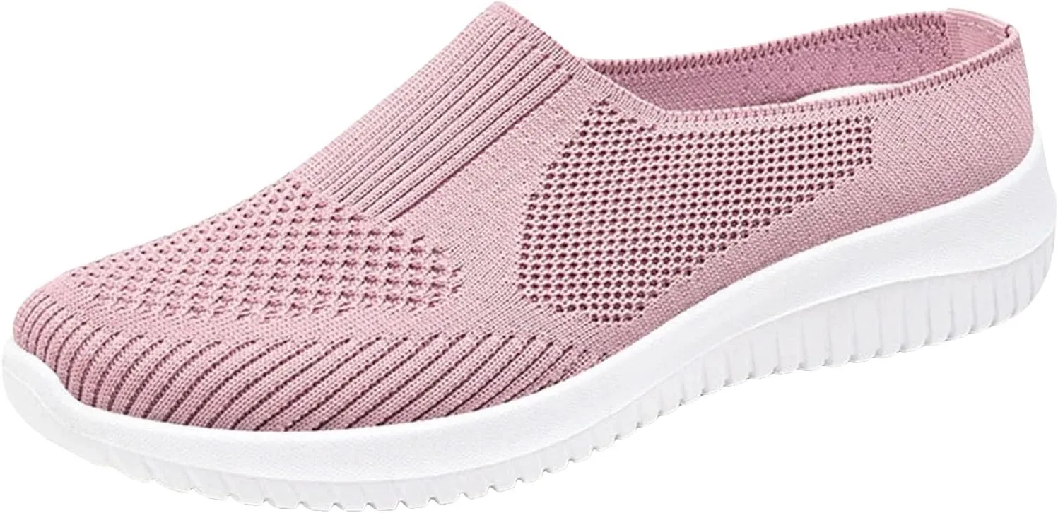Walking Shoes Women Arch Support, Womens Breathable Mesh Orthopedic Sneakers Lace Up Slip On Sneakers Non Slip Casual Shoes Comfortable Slippers