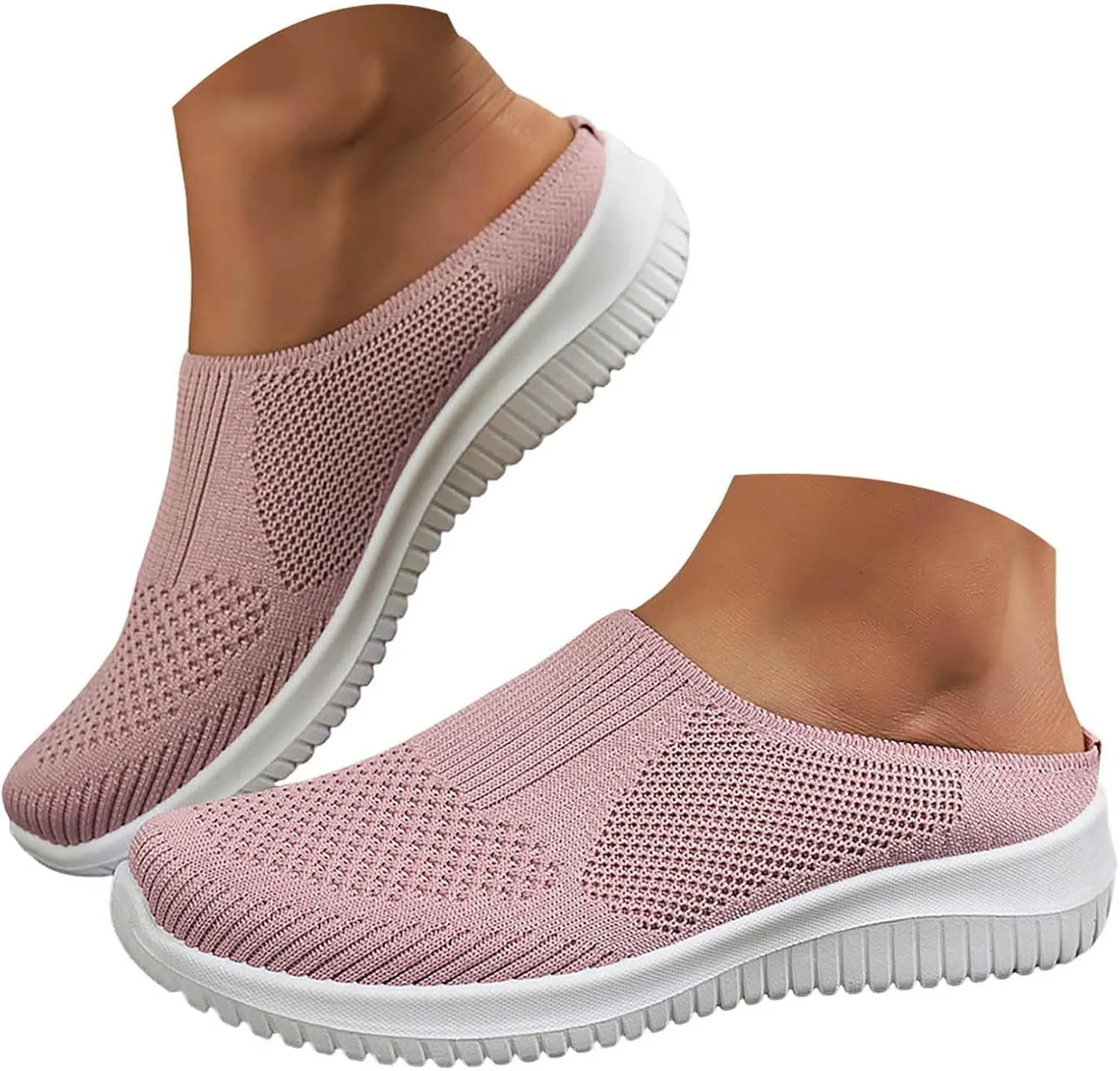 Walking Shoes Women Arch Support, Womens Breathable Mesh Orthopedic Sneakers Lace Up Slip On Sneakers Non Slip Casual Shoes Comfortable Slippers