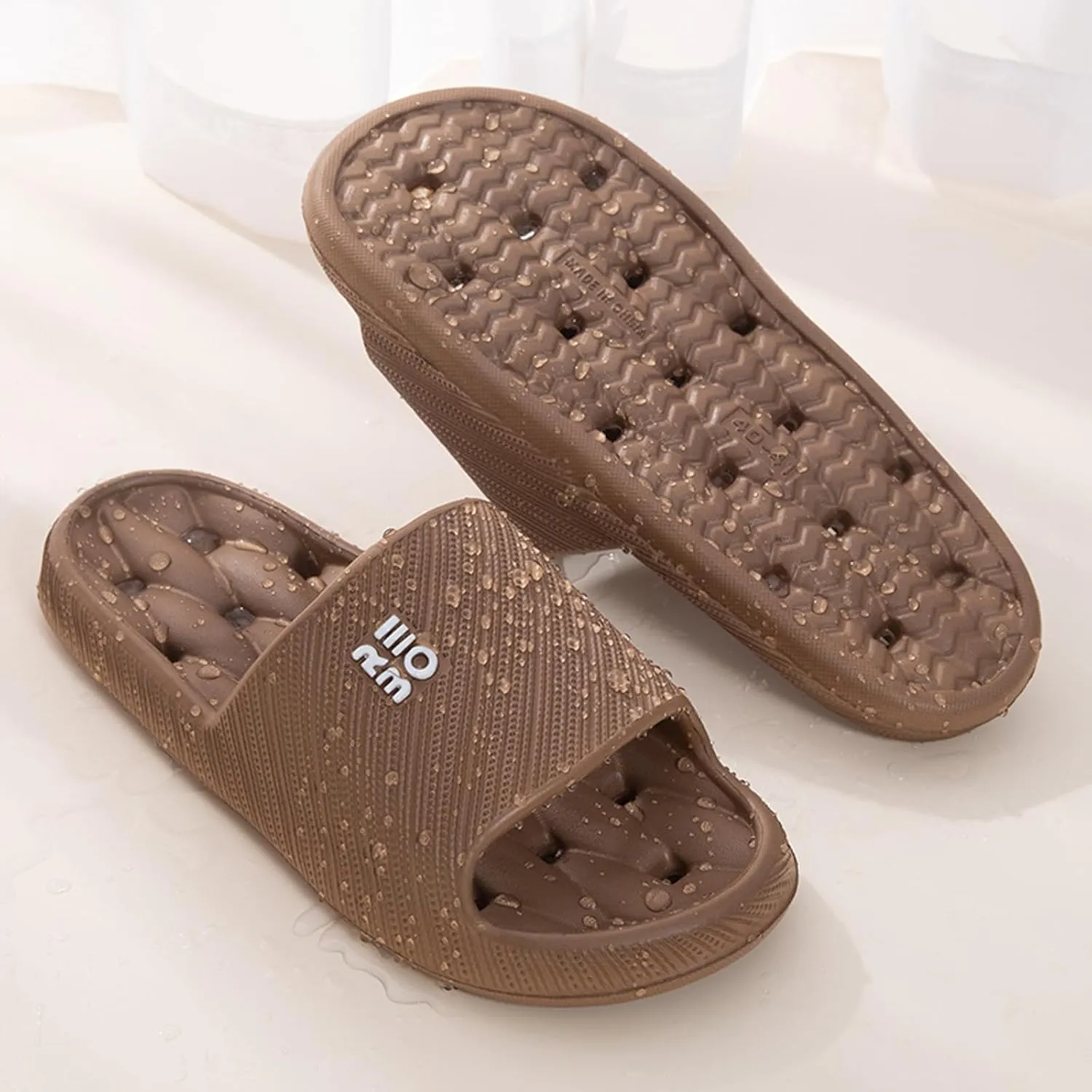 Water Leaking and Quick Drying Women's Letter Home Sandals Slip and Smell Home Slippers Fuzzy Slippers with Strap Women