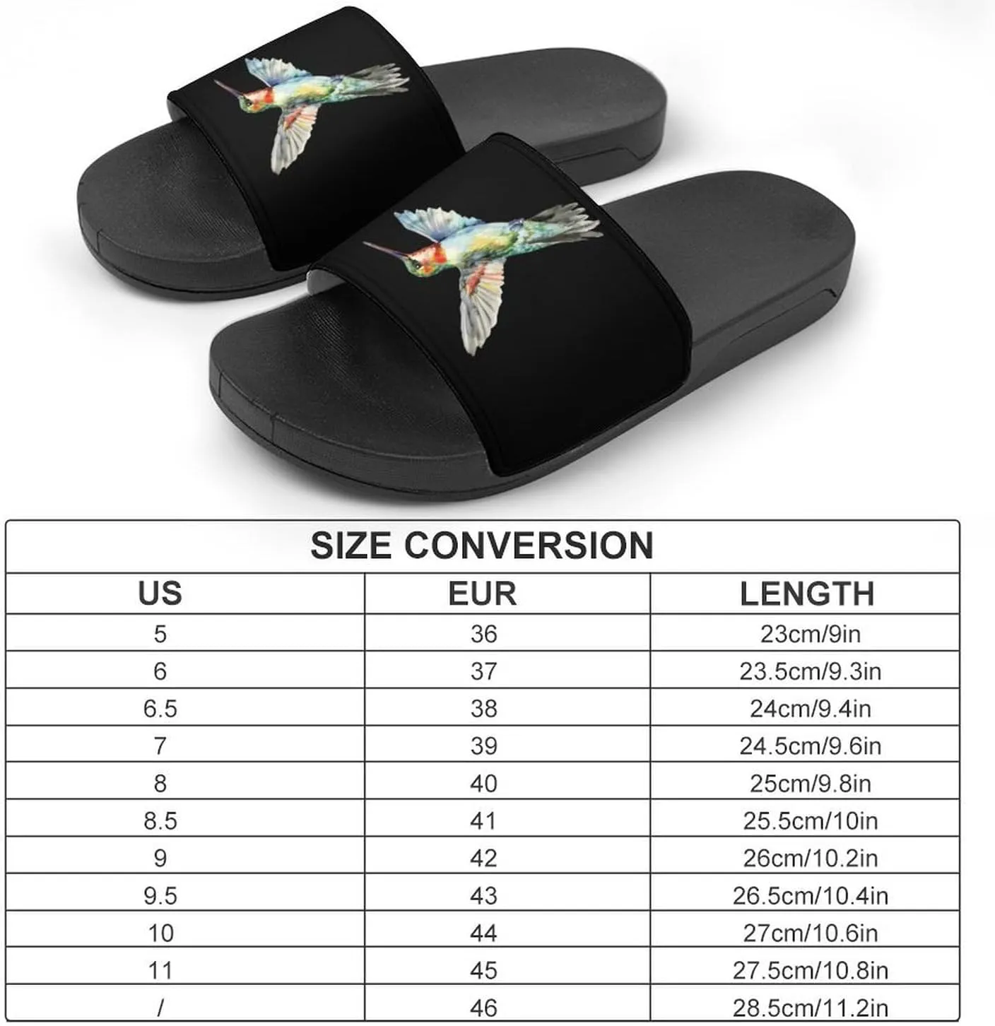 Watercolor Hummingbird Funny Slippers Shower Home House Shoes Non Slip Soft Sole Shoe For Men Women Bathroom