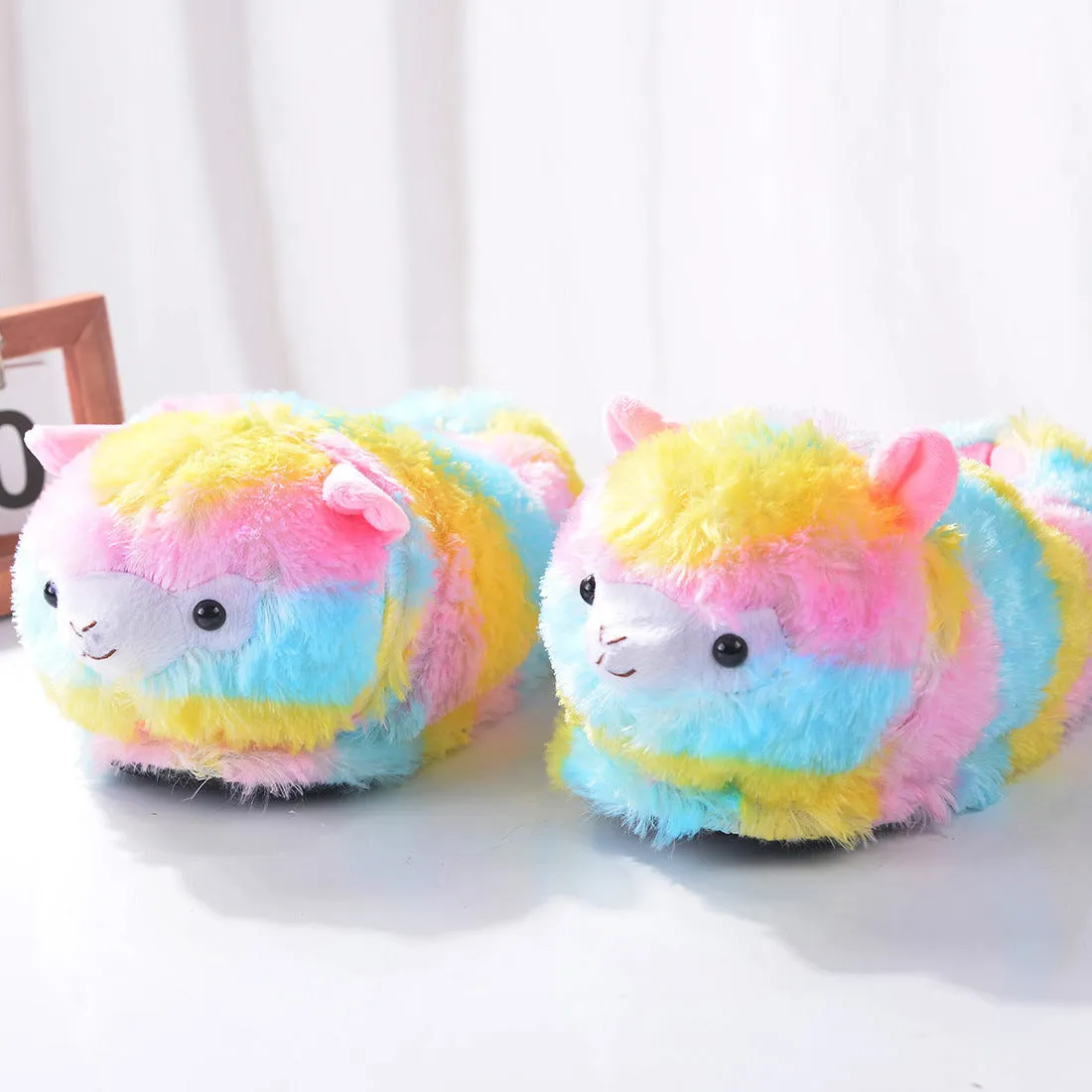 Wholesale All Inclusive Warm Couple Alpaca Plush Slippers