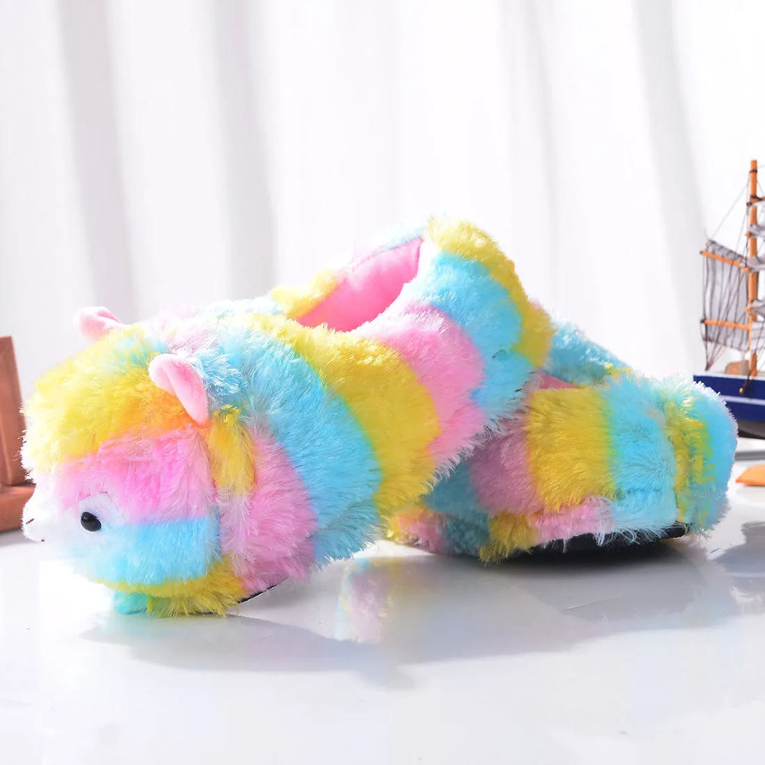 Wholesale All Inclusive Warm Couple Alpaca Plush Slippers