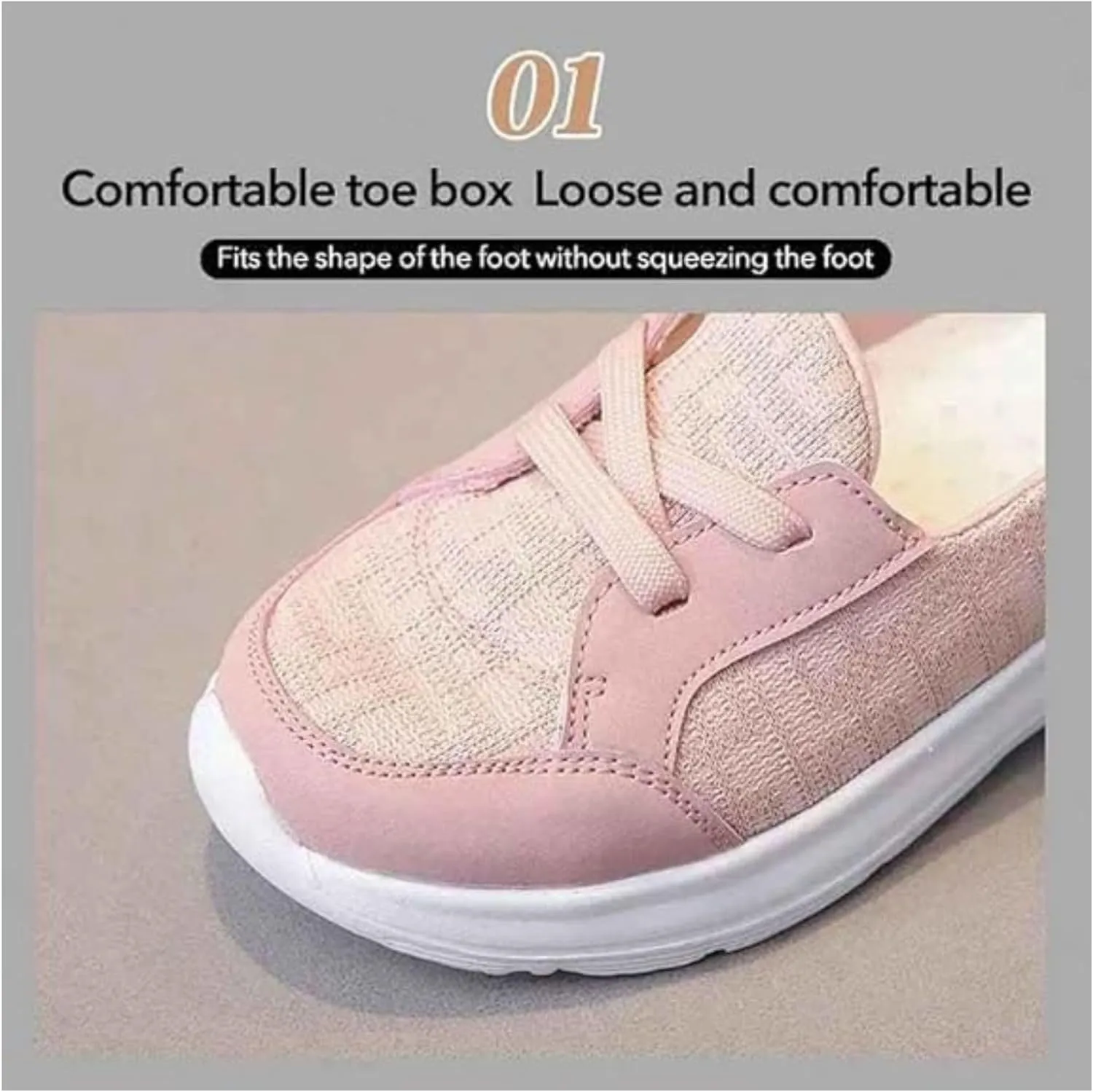 Women Comfy Orthopedic Walking Shoes,2024 Upgraded Orthopedic Women's Breathable Slip On Arch Support Non-Slip Shoes