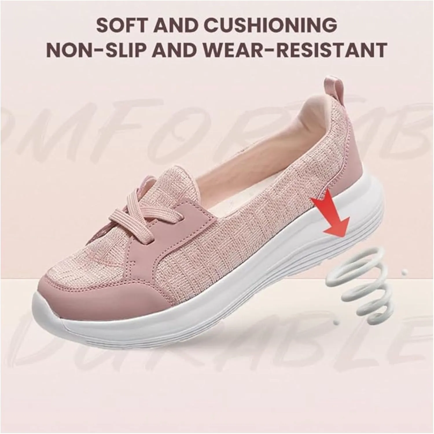 Women Comfy Orthopedic Walking Shoes,2024 Upgraded Orthopedic Women's Comfortable Slip On Arch Support Non-Slip Shoes