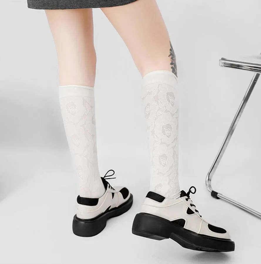 Women Japanese Retro Patent Leather Chunky Shoes