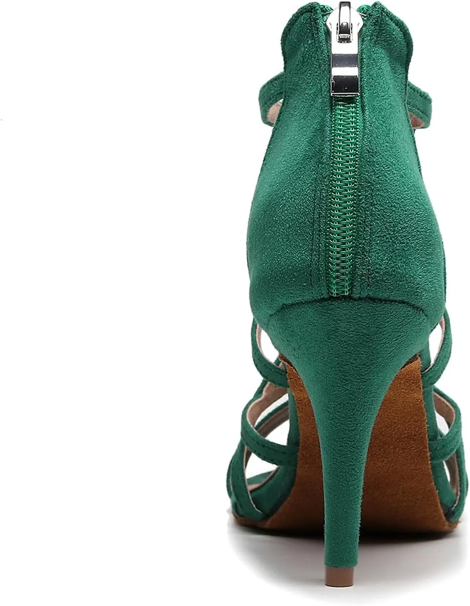 Women Latin Salsa Dance Shoes Open-Toe Dance Boots Ballroom Professional Party Dancing Heels, Model QJW-7277