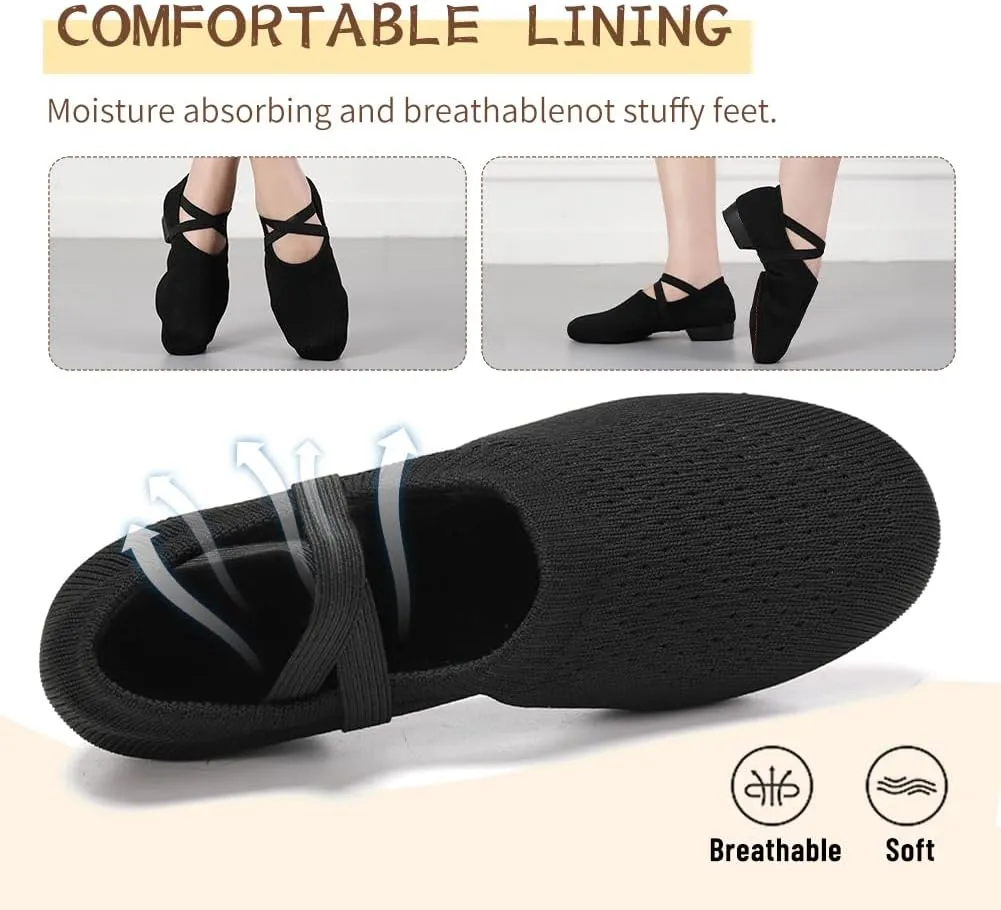 Women Standard Practice Social Dance Sneaker Beginner 1" Low Heel Latin Dance Practice Shoes
