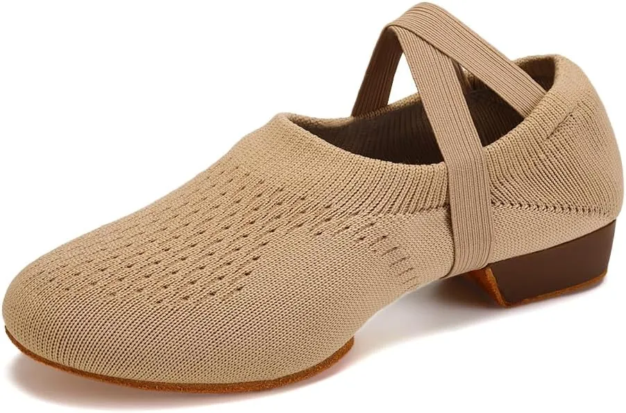 Women Standard Practice Social Dance Sneaker Beginner 1" Low Heel Latin Dance Practice Shoes