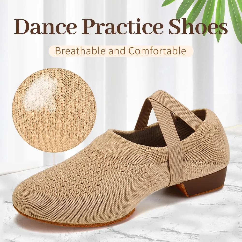 Women Standard Practice Social Dance Sneaker Beginner 1" Low Heel Latin Dance Practice Shoes