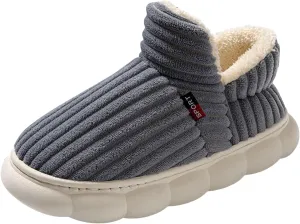 Women's Fleece Lined Slippers Couple Solid Thick Sole Slippers Plus Velvet Boot Womens Bedroom Size 8 High