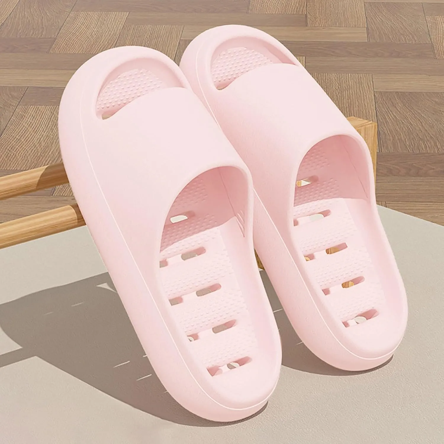 Womens Fluff Yeah Slide Slipper Summer Shower Shoes for Women and Men Massage Pool Slides Soft Cushioned Slip Slides