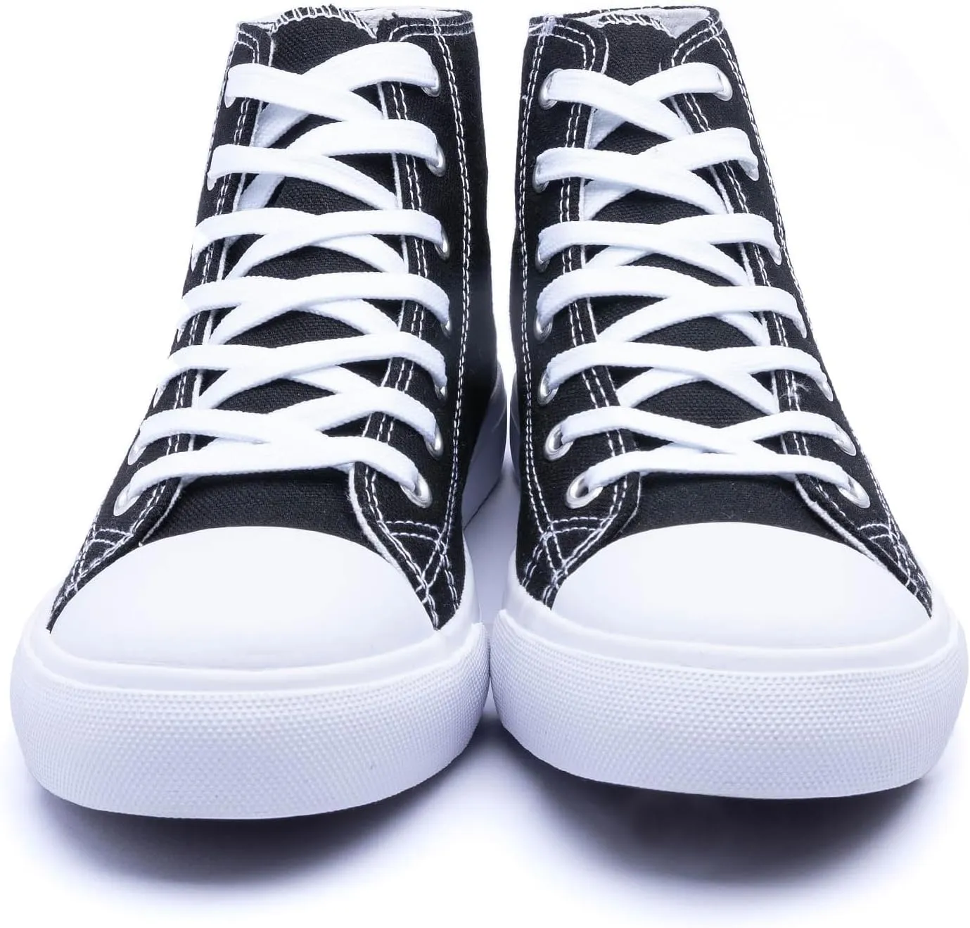 Women's High-Top Canvas Sneakers ?C Classic Lace-Up Casual Shoes with Extra Shoelaces ?C Comfortable, Stylish, and Durable