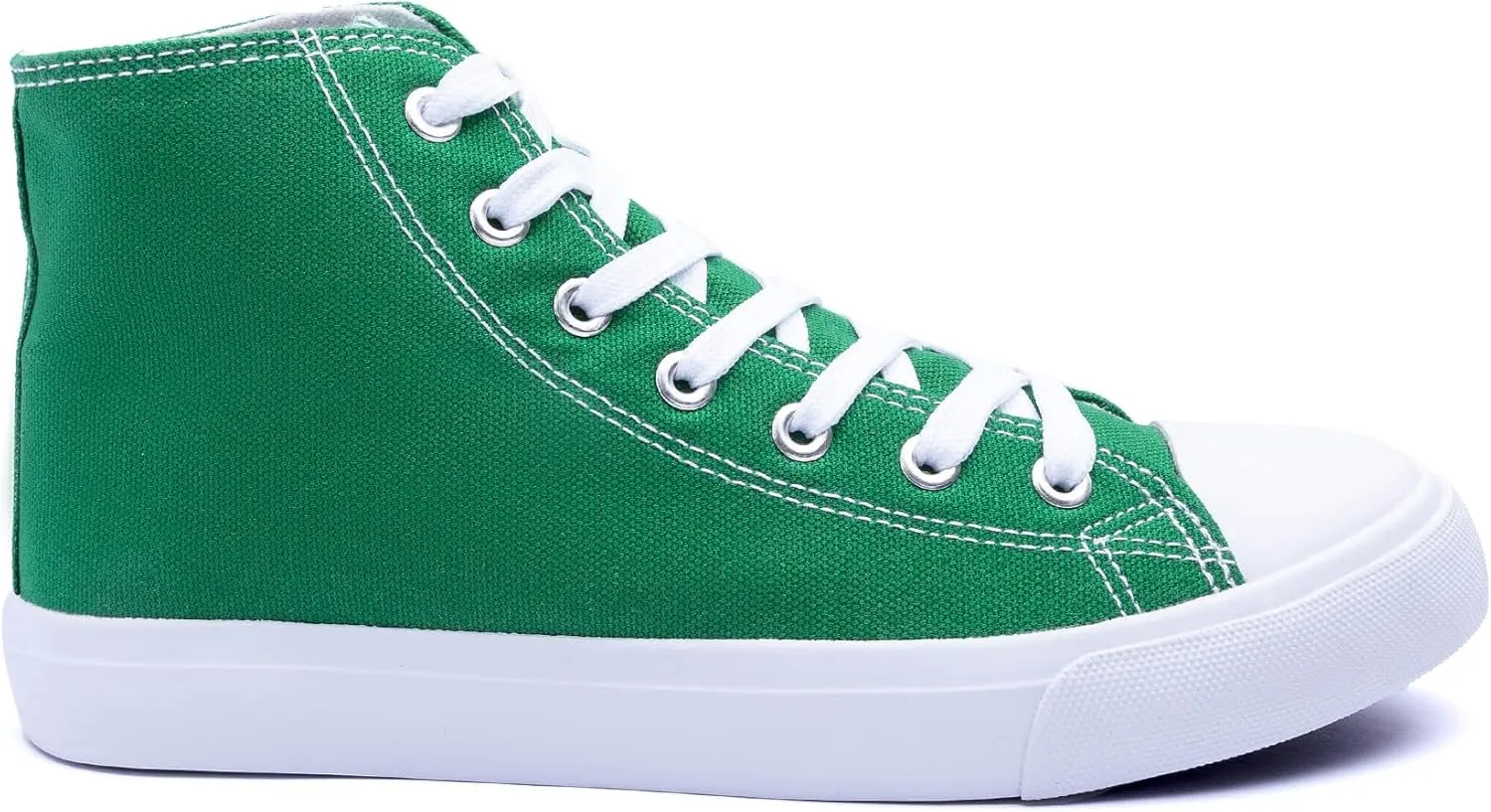 Women's High-Top Canvas Sneakers ?C Classic Lace-Up Casual Shoes with Extra Shoelaces ?C Comfortable, Stylish, and Durable