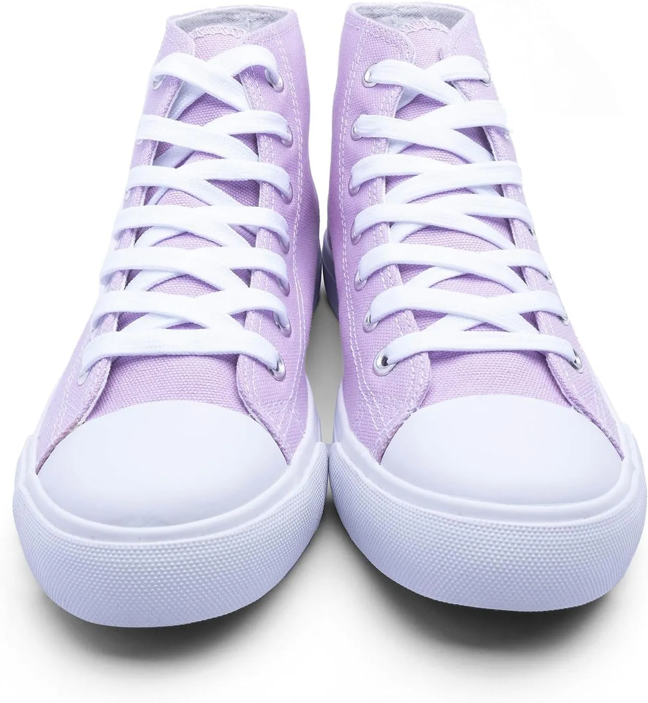 Women's High-Top Canvas Sneakers ?C Classic Lace-Up Casual Shoes with Extra Shoelaces ?C Comfortable, Stylish, and Durable