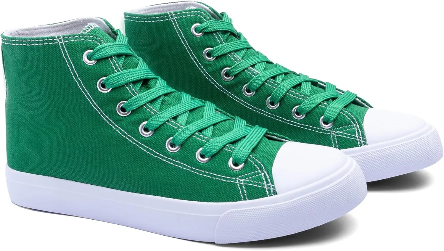 Women's High-Top Canvas Sneakers ?C Classic Lace-Up Casual Shoes with Extra Shoelaces ?C Comfortable, Stylish, and Durable
