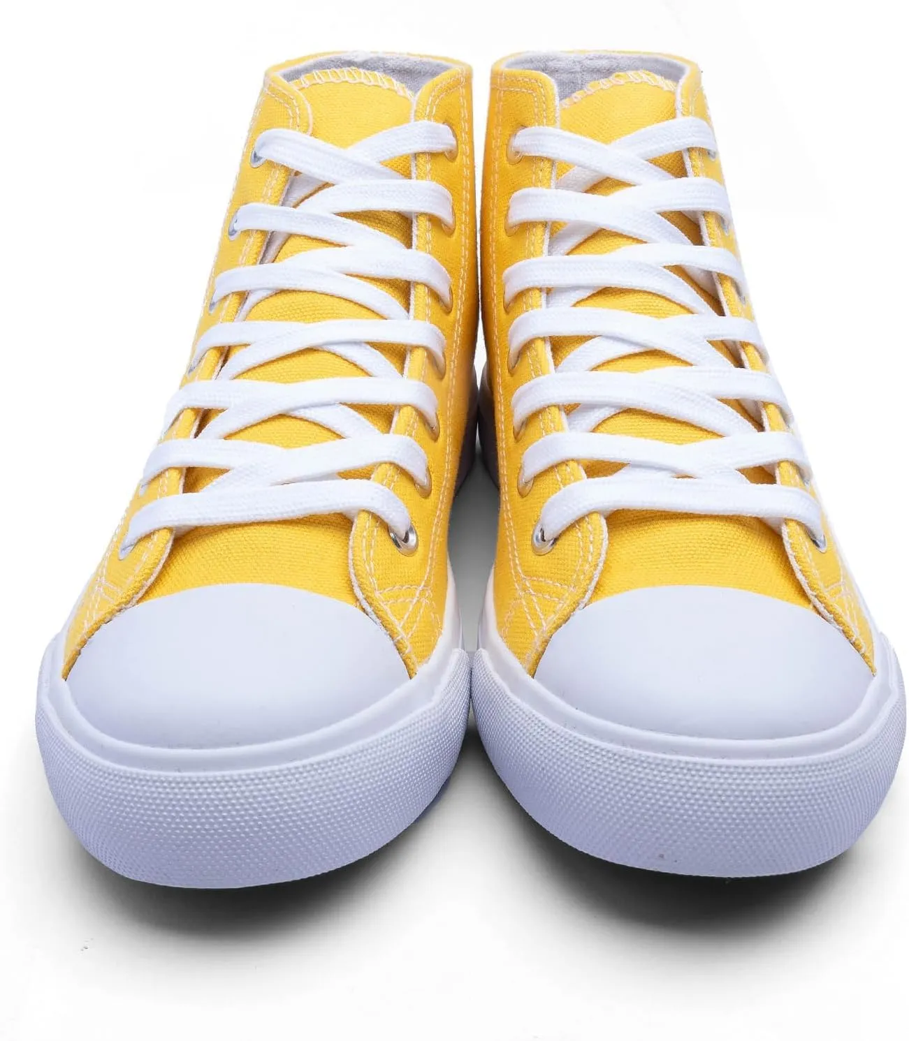 Women's High-Top Canvas Sneakers ?C Classic Lace-Up Casual Shoes with Extra Shoelaces ?C Comfortable, Stylish, and Durable