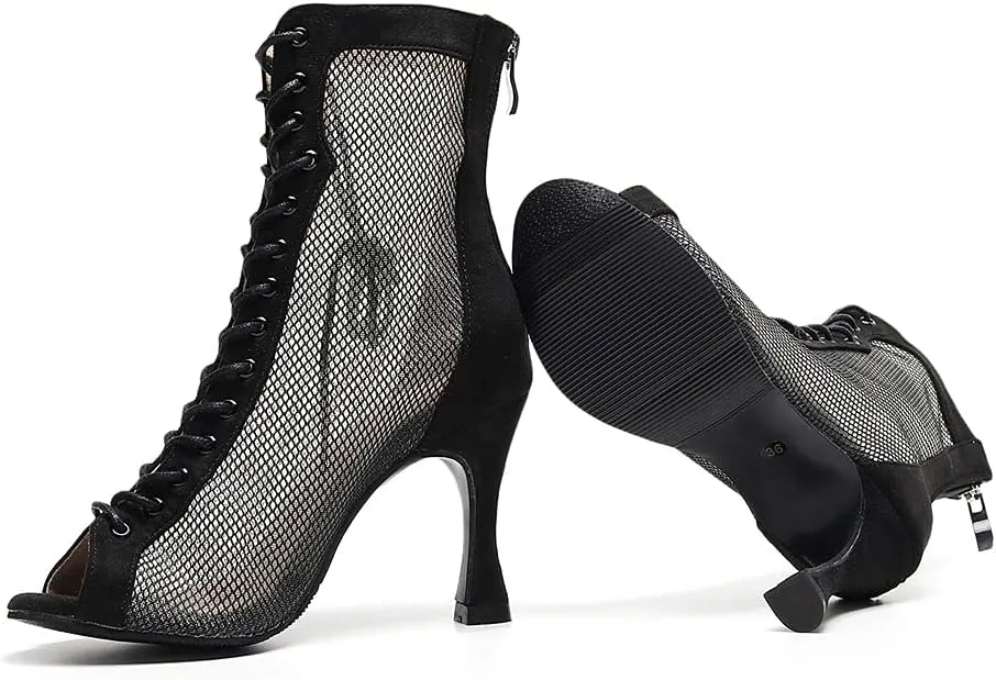 Women's Latin Dance Shoes Rhinestones Salsa Ballroom Practice Party Wedding Dancing Shoes,Model-QJW1049