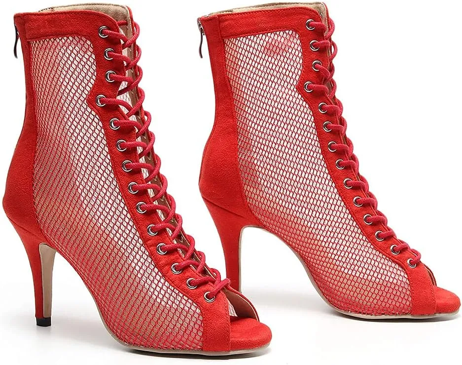 Women's Latin Dance Shoes Rhinestones Salsa Ballroom Practice Party Wedding Dancing Shoes,Model-QJW1049