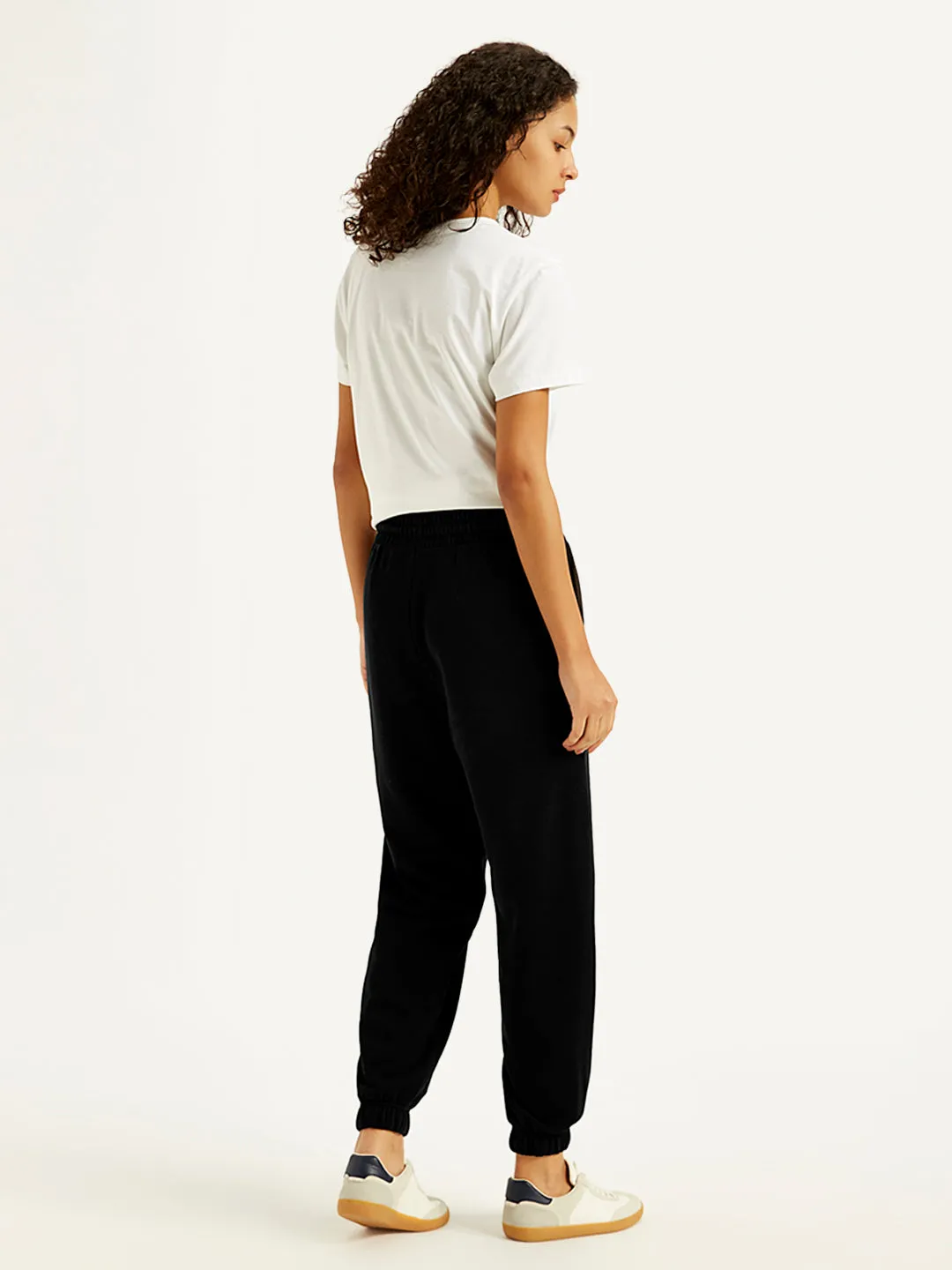 Women's Mid Rise Black Joggers