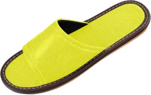 Yellow Solid Color Pure Plain Men Women Casual Shower Slippers Summer Slides Sandals for Home Home Hotel
