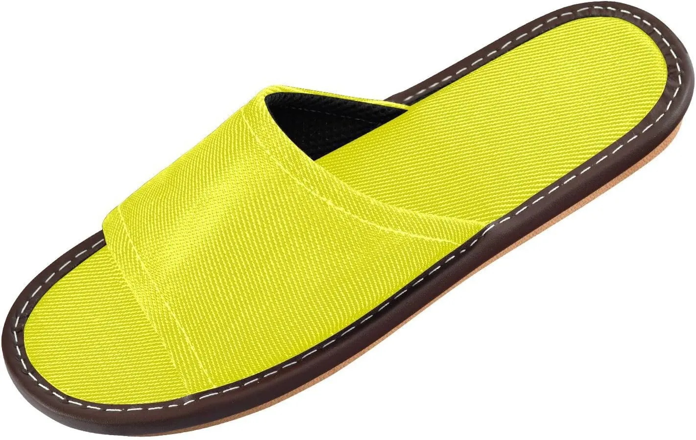 Yellow Solid Color Pure Plain Men Women Casual Shower Slippers Summer Slides Sandals for Home Home Hotel