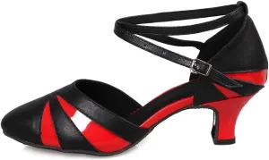 YKXLM Closed Toe Dance Shoes for Women Latin Salsa Performance Professional Ballroom Dance Shoes,Model L474