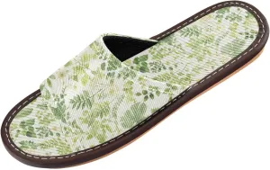 Yuiboo Dreamy Sea Green Ferns Women Men's Casual Shower Slippers Ultralight Non Slip Sandals for Indoor Home Home