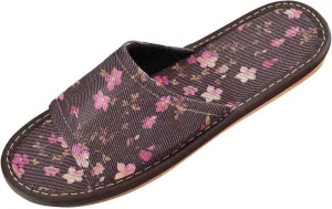 Yuiboo Pink Little Flowers Womens Travel Slippers Ultralight Dorm Home Slides for Home Hotel Indoor
