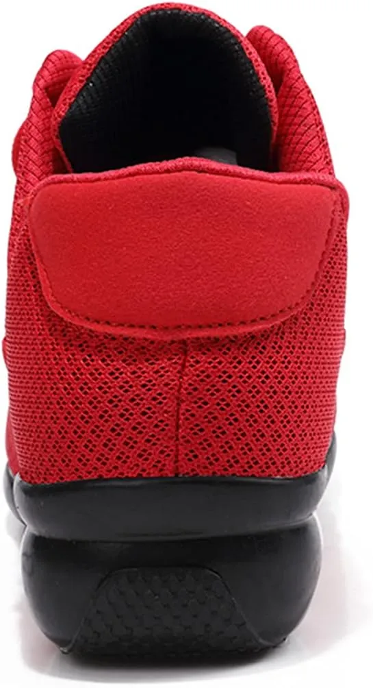 YUKTOPA Womens Dance Sneakers Jazz Shoes Lace-up Walking Shoes Lightweight Breathable Lady Platform Shoes